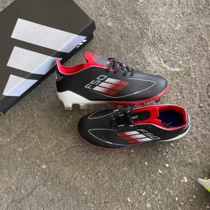 ADIDAS GUAYO F50 NIÑO NEGRO ROJO BLANCO
