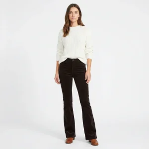 Valeria | Pantalón Mujer Con Pernera Acampanada Y Talle Alto | Retro